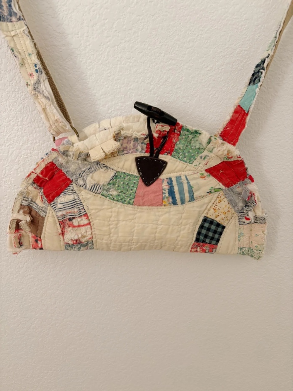 Half Circle Wedding Chain Quilt Purse Handmade